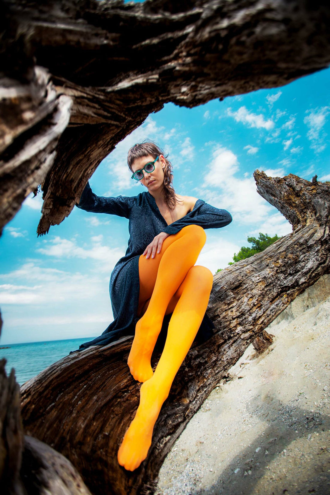 Biodegradable Limited Collection Tights – Tangerine